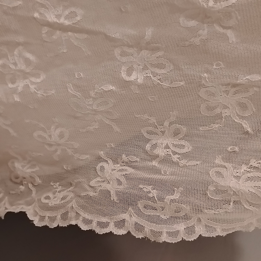 Laura Ashley Vtg Lace Scarf Ivory Romantic Feminine Wedding Elegant Victorian - Picture 6 of 7
